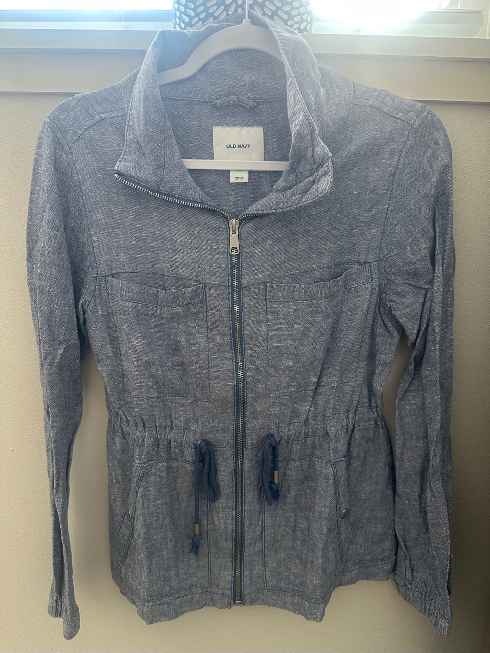 Old Navy Light Blue Chambray Utility Jacket